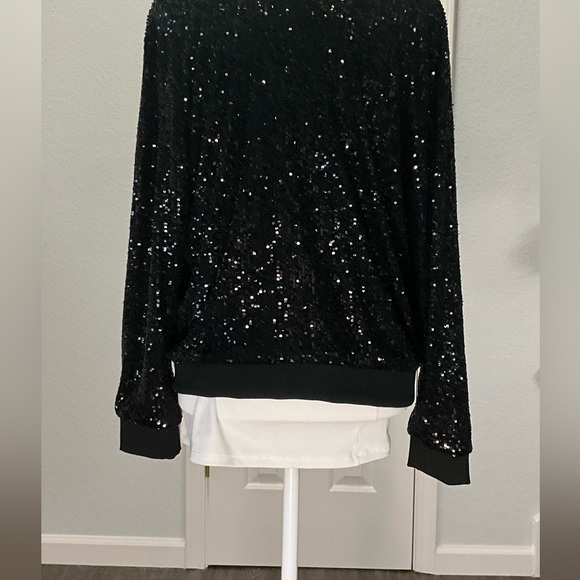 Cable & Gauge Shimmery Lightweight Bomber Jacket - Picture 9 of 14